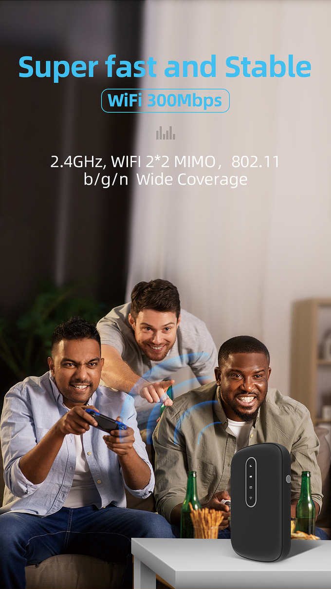 Simのカード スロット4Gの移動式ホットスポットLTEのインターネット1が付いている2.4GHz携帯用WiFiの変復調装置