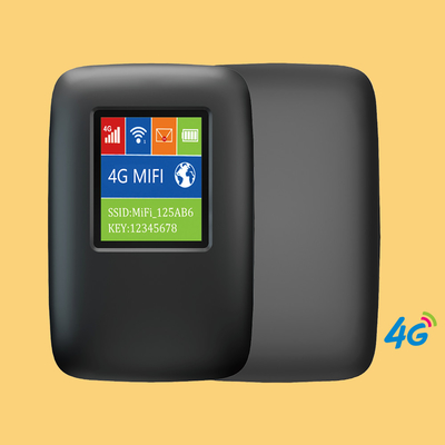 スクリーンの黒の3000mAhポケットWIFIホットスポットの移動式4Gルーターは鍵が開いた