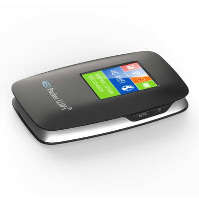 スクリーンの黒の3000mAhポケットWIFIホットスポットの移動式4Gルーターは鍵が開いた