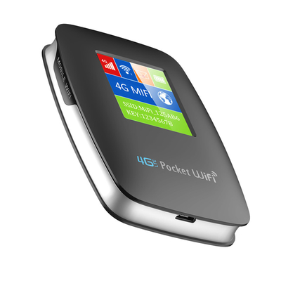 スクリーンの黒の3000mAhポケットWIFIホットスポットの移動式4Gルーターは鍵が開いた