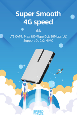旅行2100mAh電池のための高速150Mbps移動式ホットスポット4G Lteのルーター